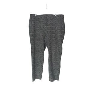 Talbots Black White Career Office Business Chatham Ankle Dress Pants Size 18W